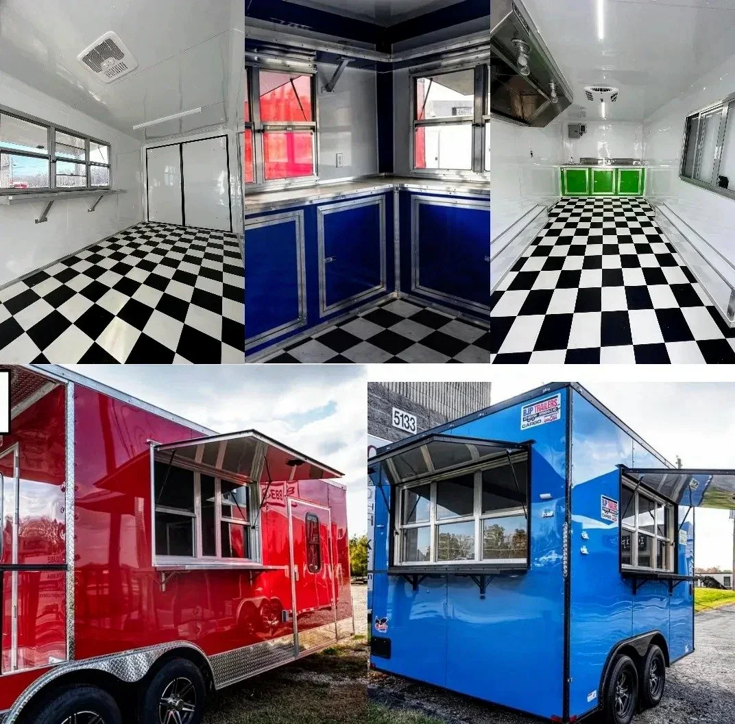 BJP food trailer interior and exterior build gallery collage