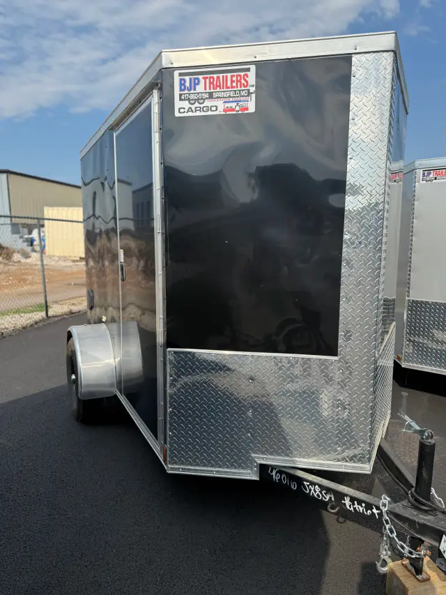 5×8SA - Cargo/Enclosed Trailer - Black - Vin#46016 — exterior view
