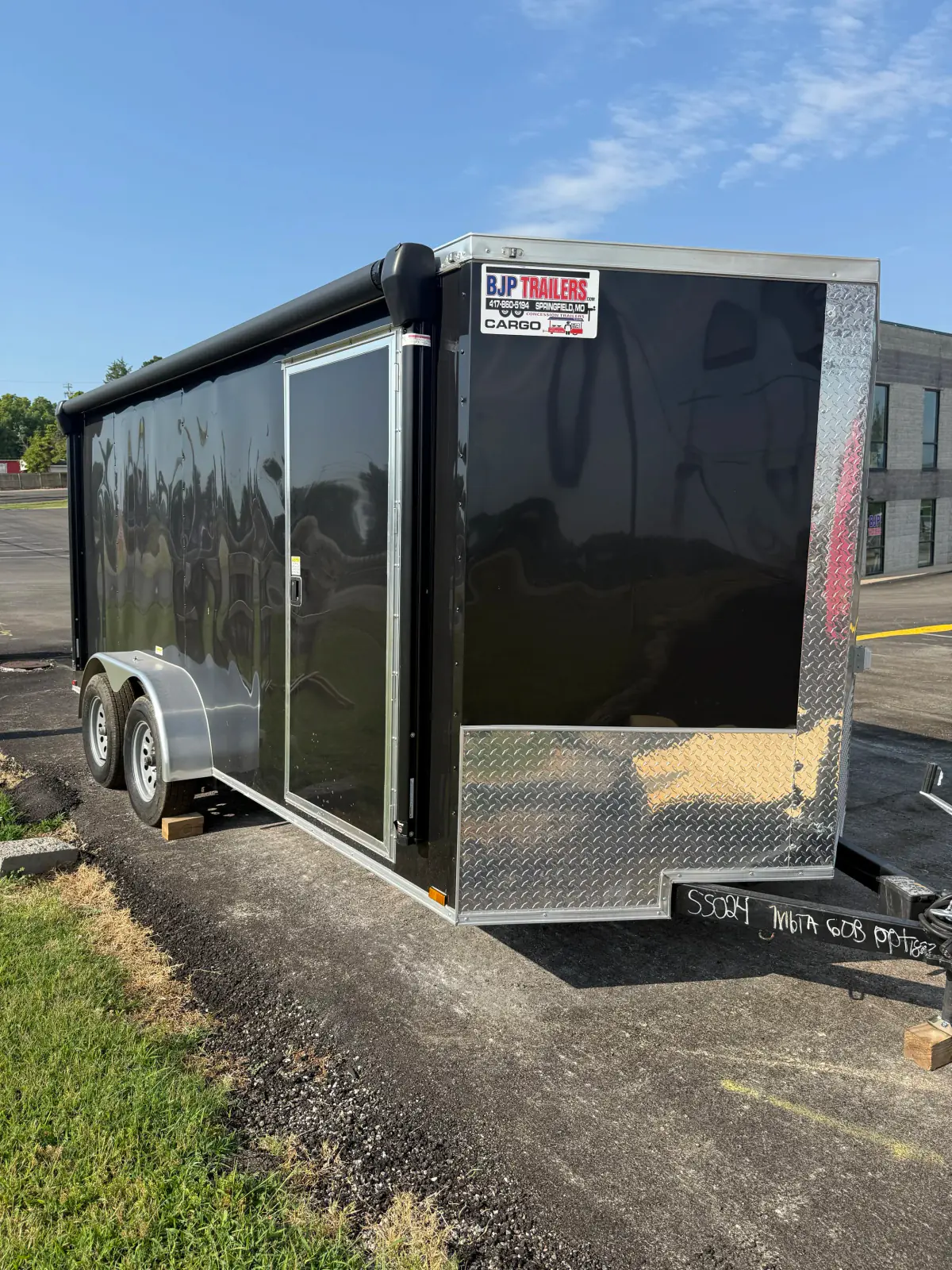7×16TA - Camper Trailer - Black - Vin#55024 — exterior view