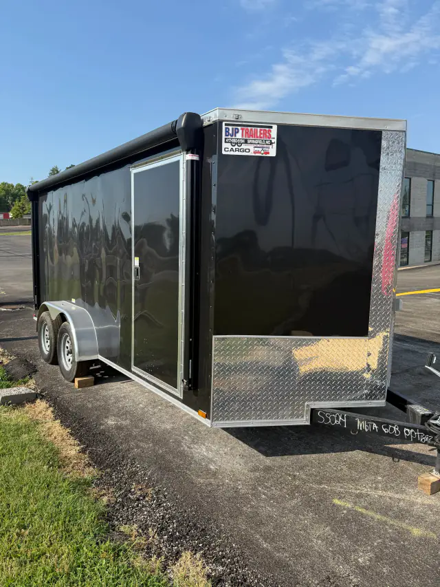 7×16TA - Camper Trailer - Black - Vin#55024 — exterior view