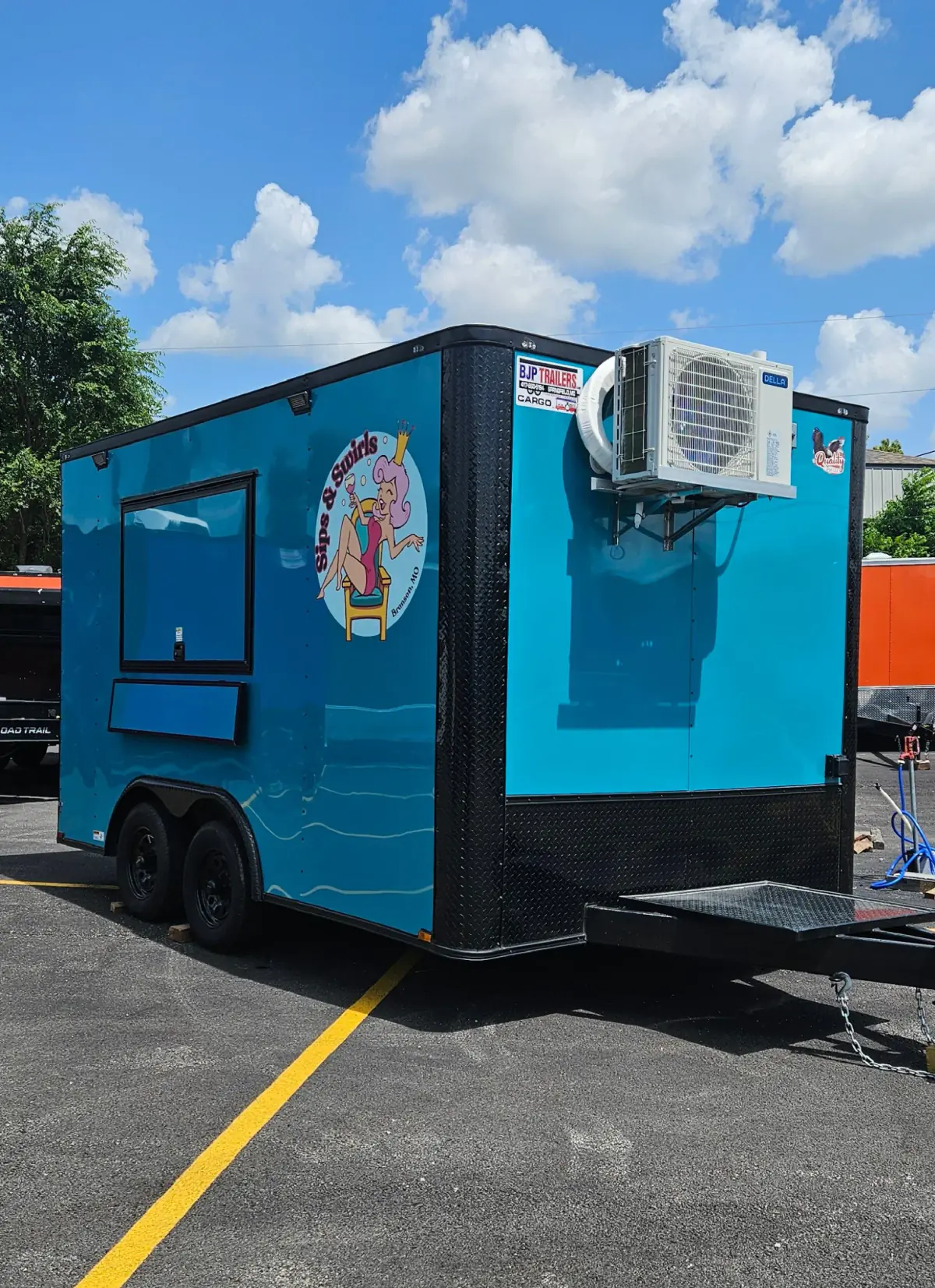 8.5×14TA Water Blue Food & Concession Trailer #71905 — exterior view