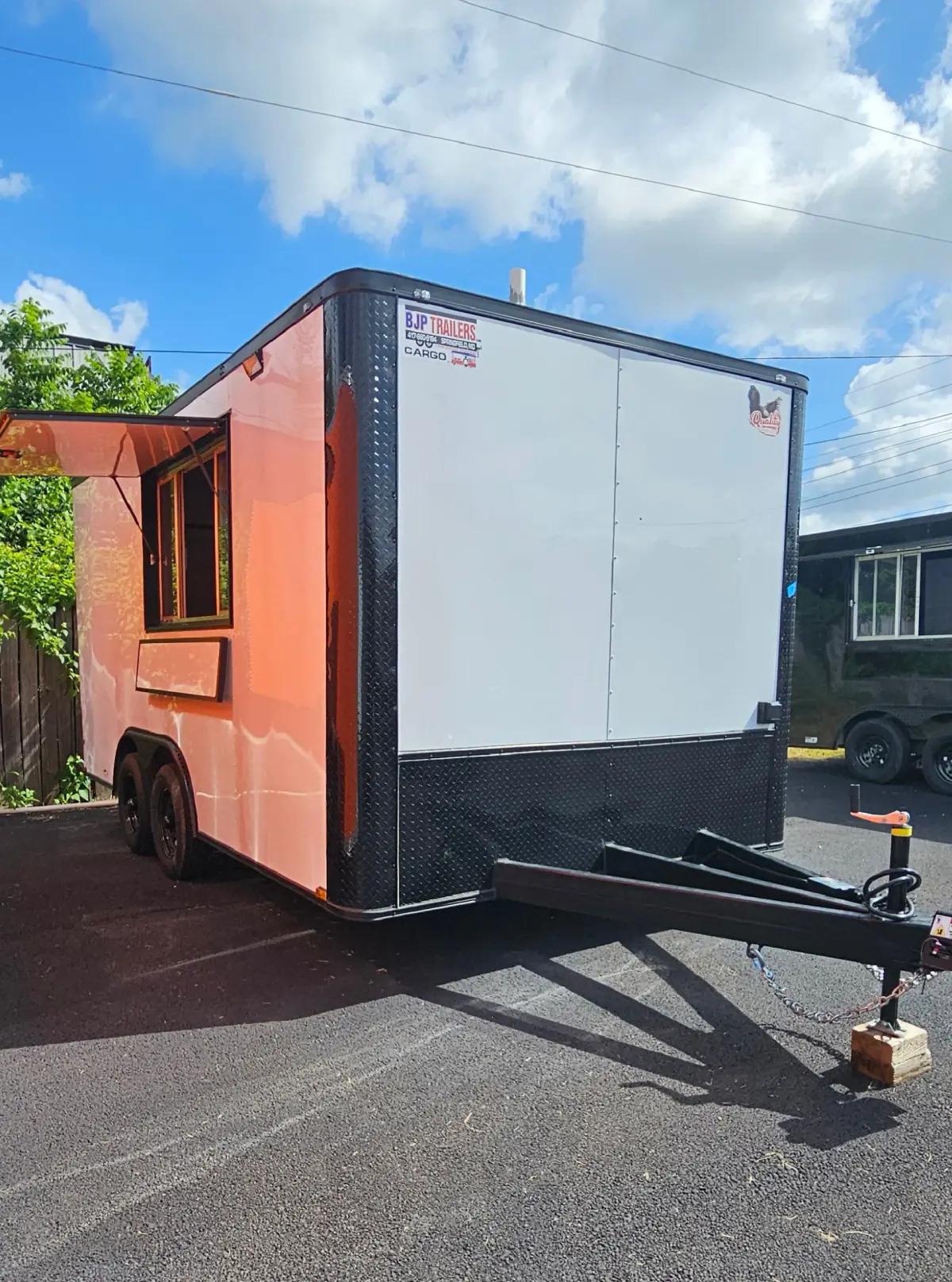 8.5×16TA White Food & Concession Trailer #77329 — exterior view