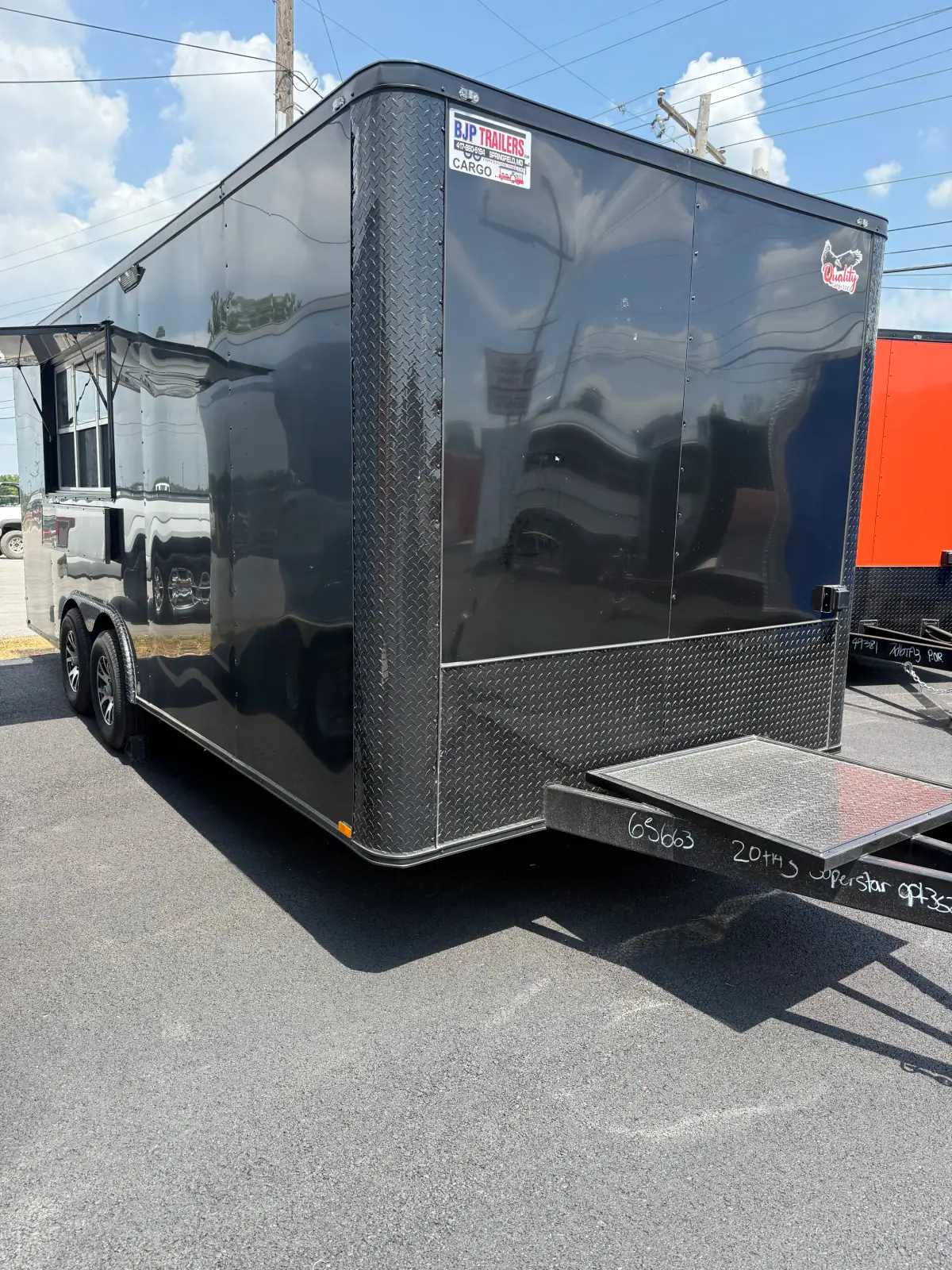 8.5×20TA3 - Food & Concession Trailer - Black - Vin#65663 — exterior view