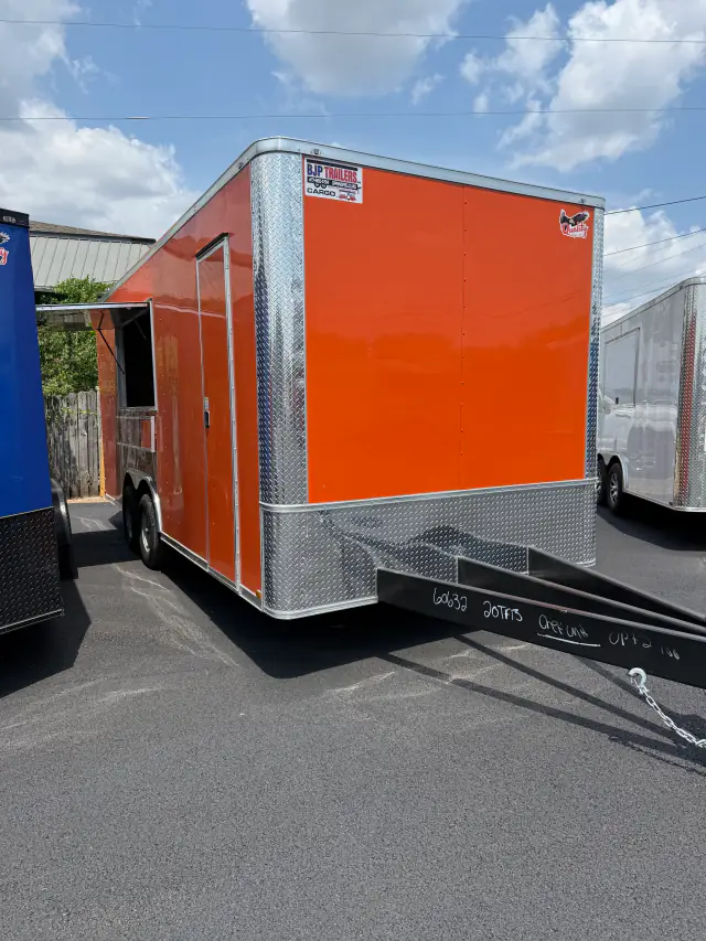 8.5×20TA3 - Food & Concession Trailer - Orange - Vin#60632 — exterior view
